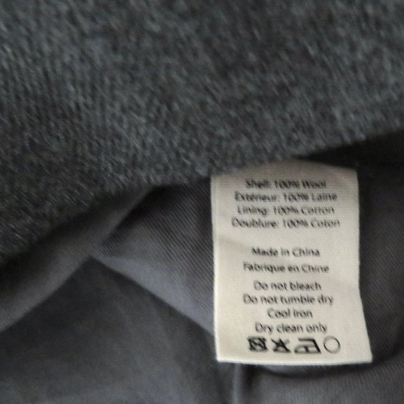 TRADEMARK gray wool Shift dress sz 8 - Picture 6 of 6